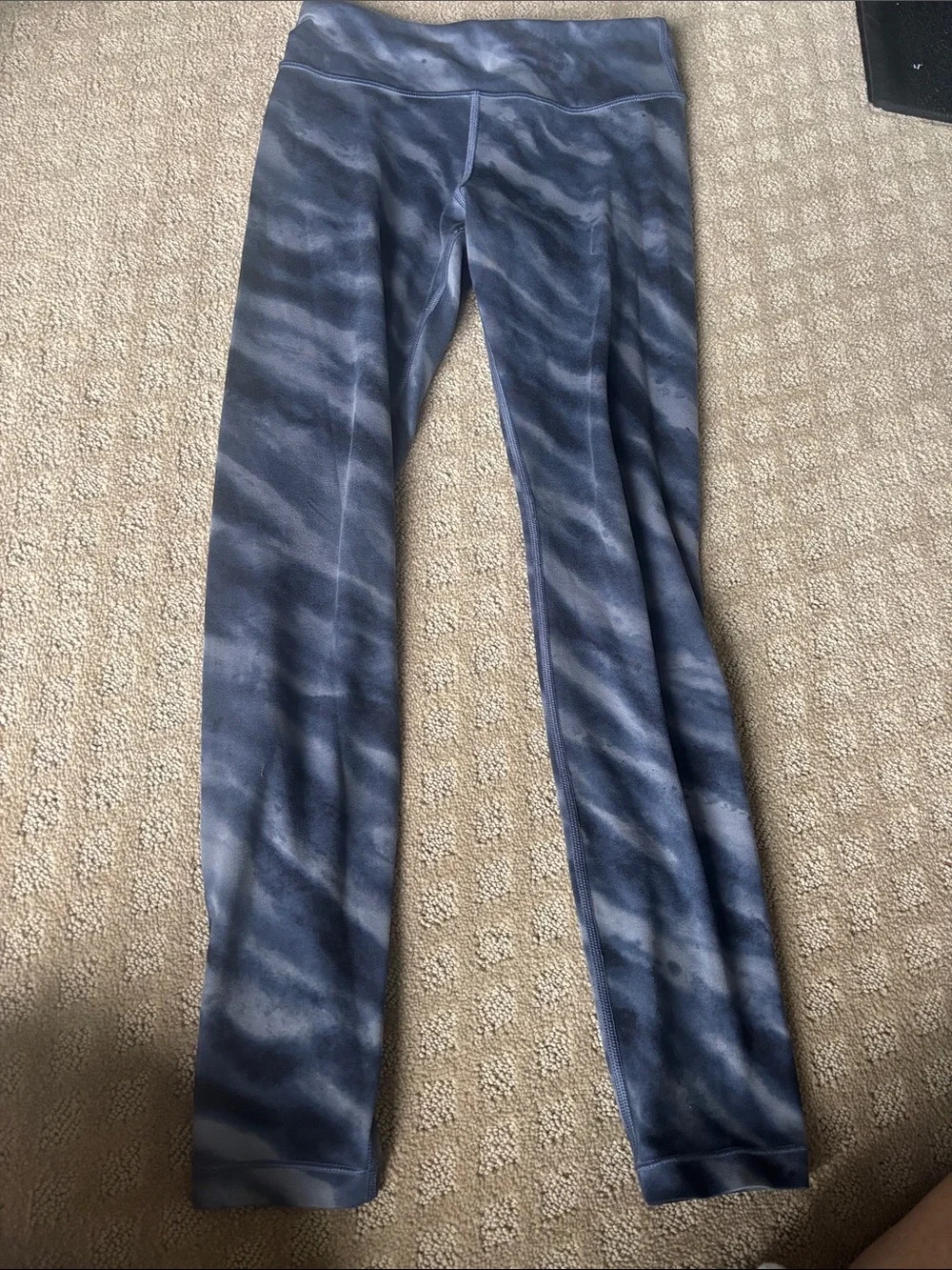 Athleta Blue Tie-Dye Flare Leggings
